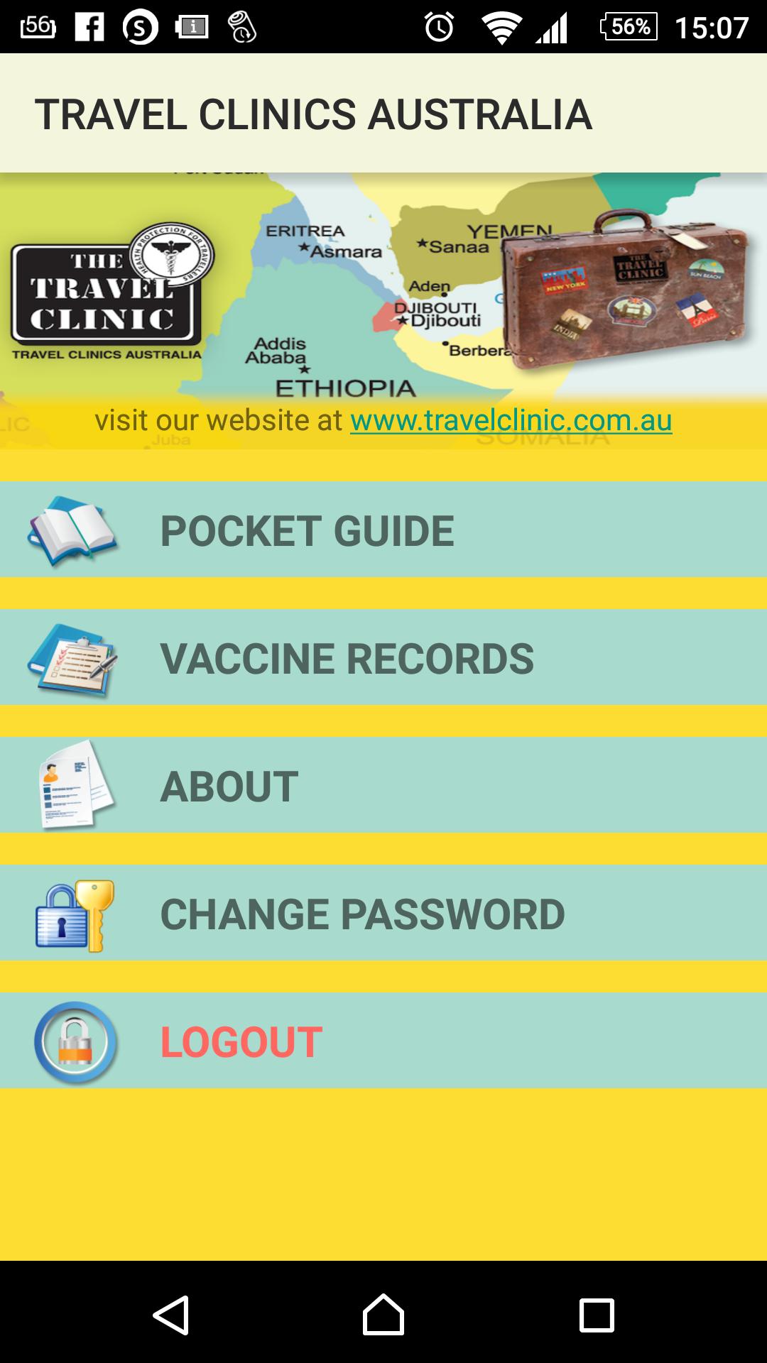 The Travel Clinic Vaccine App