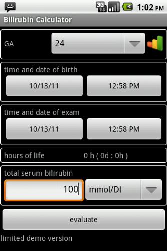 Jaundice risk calculator Free