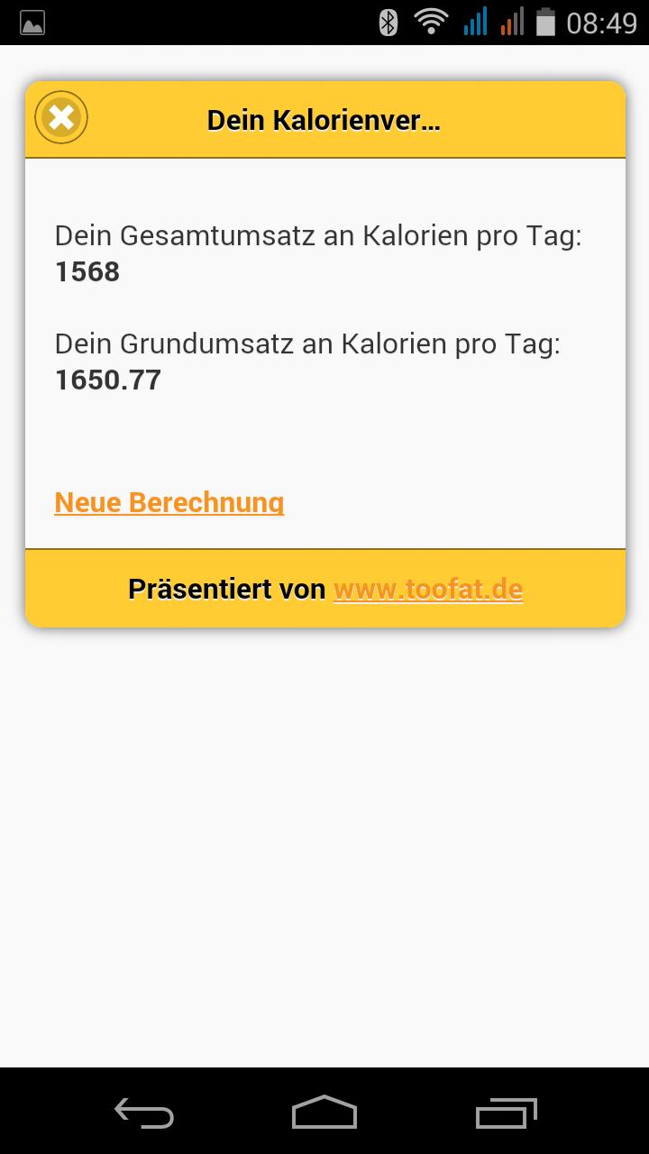 Kalorienverbrauch berechnen