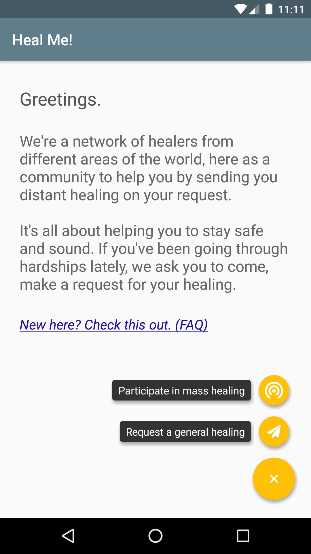 The Healing App: Heal Me!