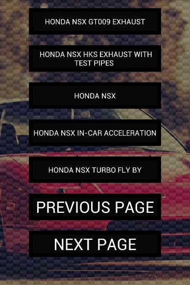 Engine sounds of NSX