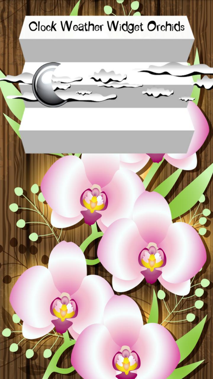 Clock Weather Widget Orchids