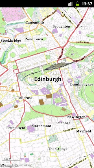 Edinburgh Offline City Map