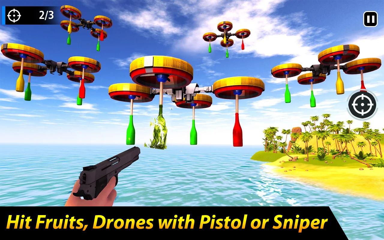 Real Bottle Shooting Gun Games