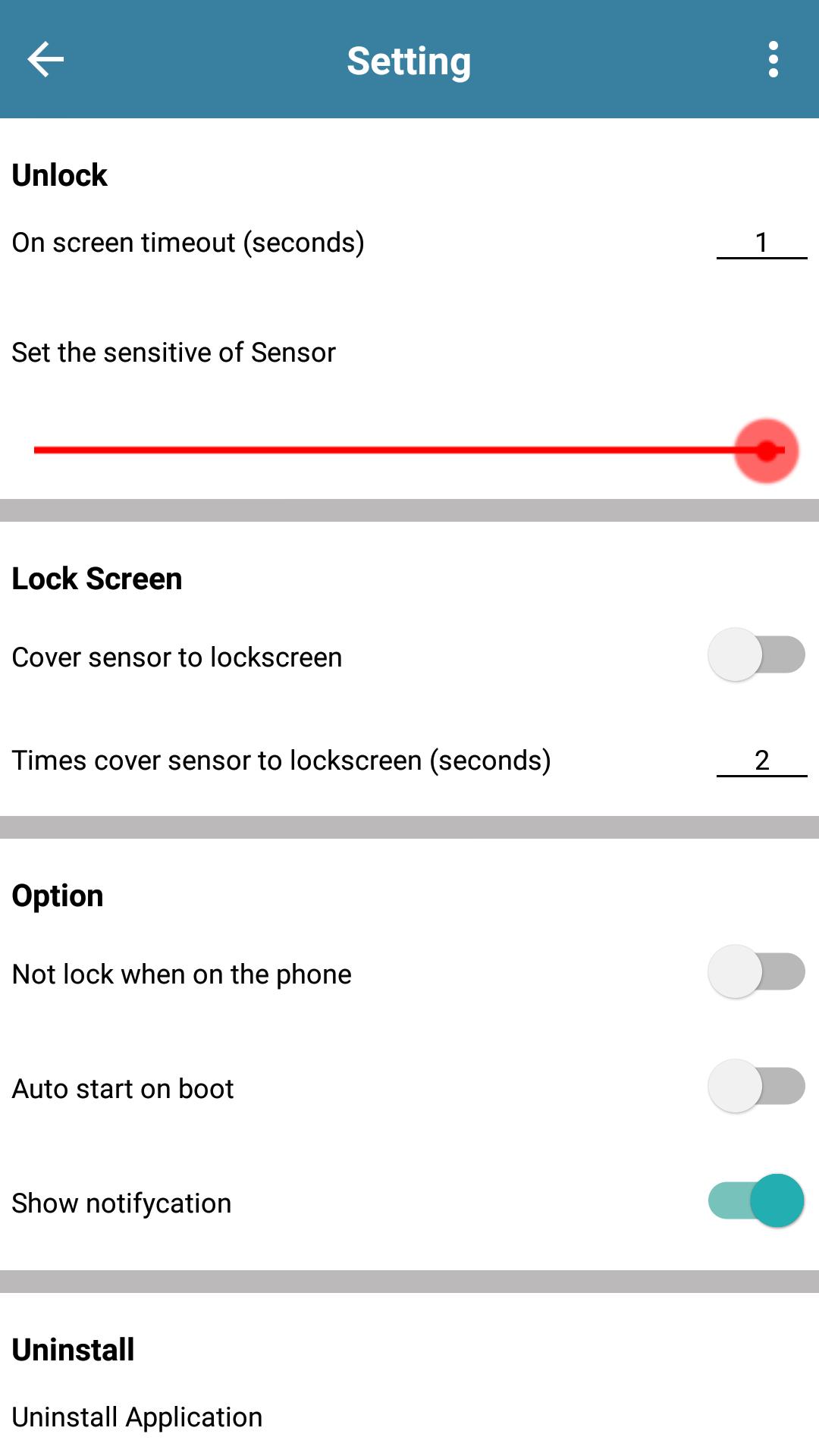 Unlock by waving hand