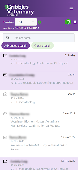 Gribbles Vet eResults
