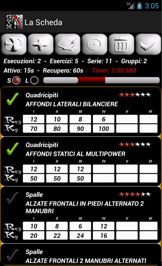 La Scheda in Palestra Lite