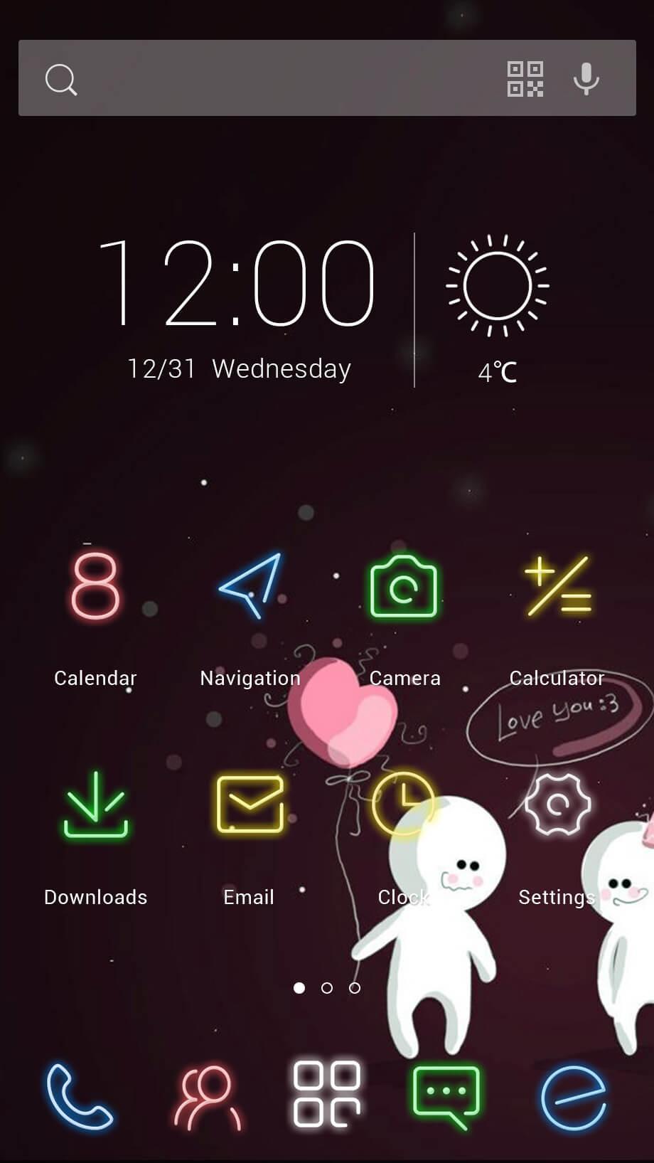 Neon Light Line - Solo Launcher Theme