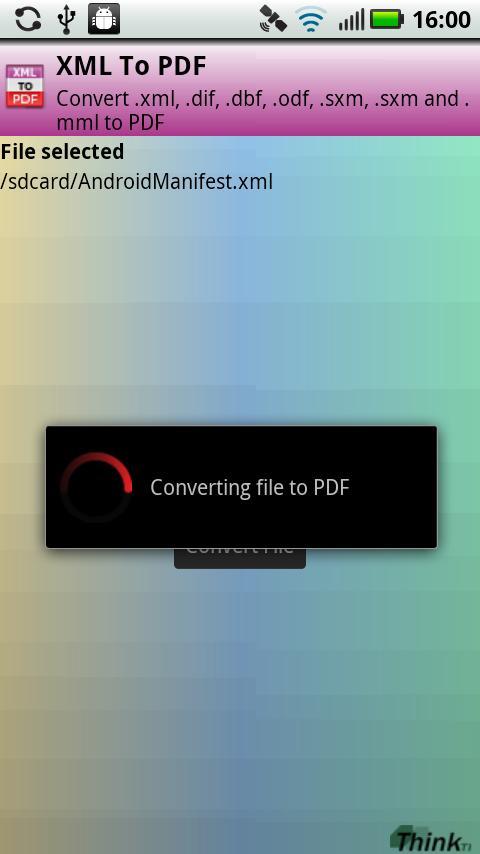 XML to PDF