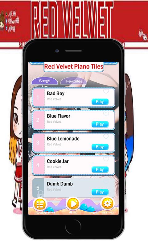 Red Velvet Piano Tiles Game