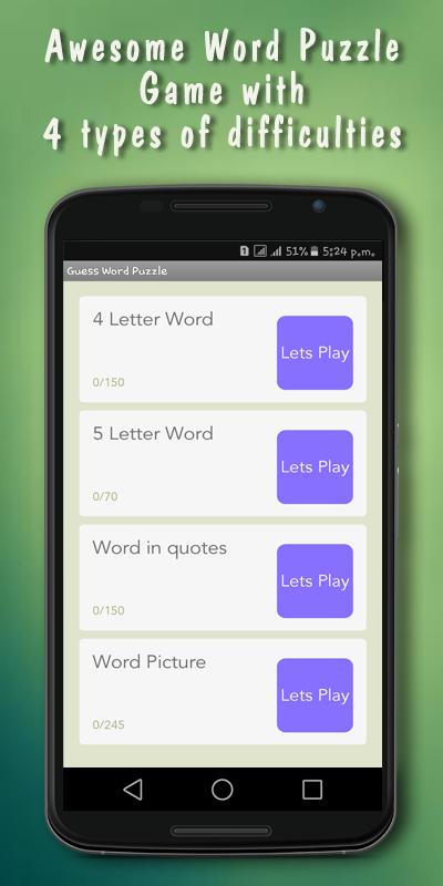 Word Guessing Game - Word Char
