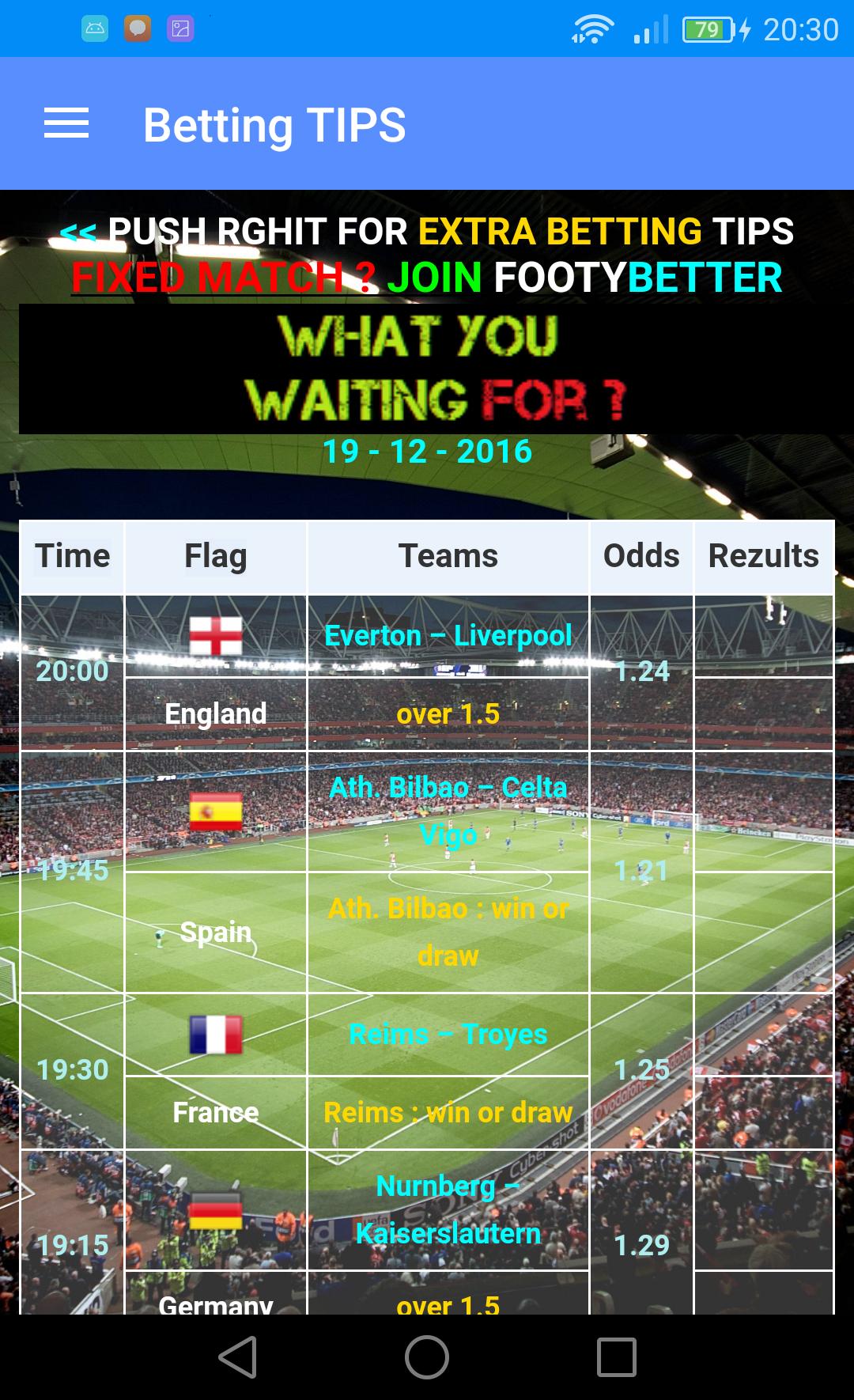 Betting Tips : Winning Tips