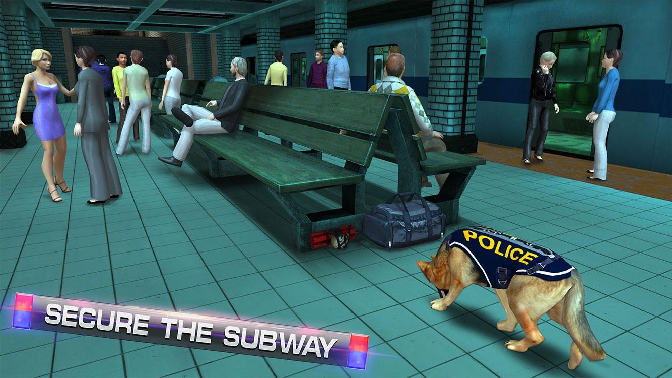 Police Dog Subway Crime Chase
