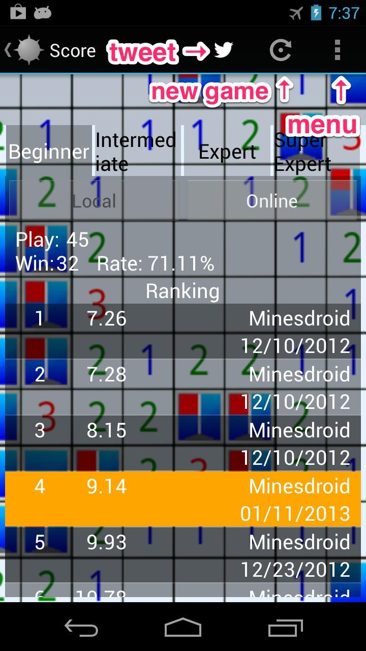 Minesdroid (Minesweeper)