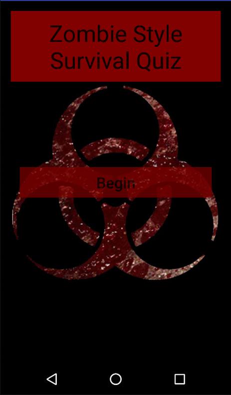 Zombie Style Survival Quiz