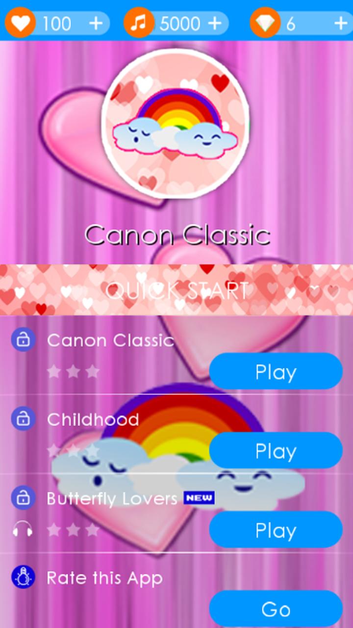 Rainbow Heart Piano Tiles