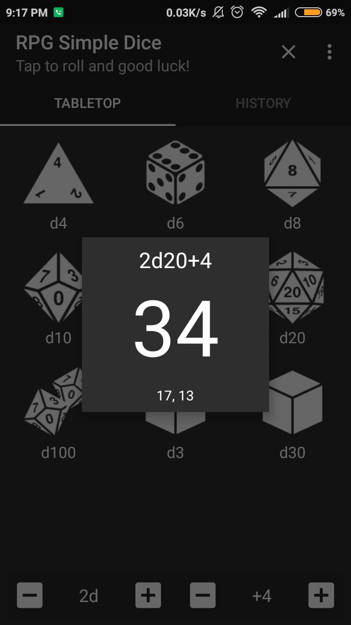 RPG Simple Dice