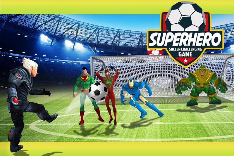 Superhero Soccer Challenging Game