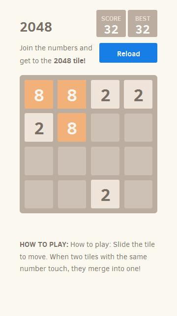 Offline game 2048