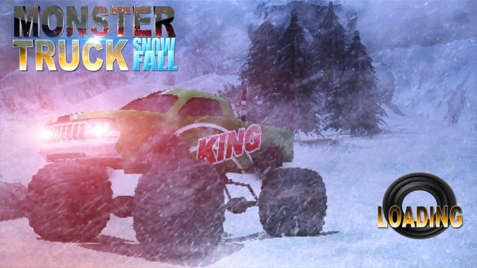 Monster Truck Snowfall Driving