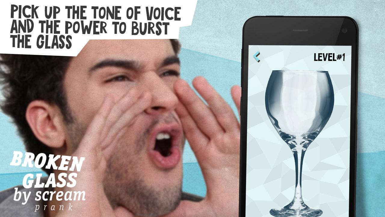 Broken glass by scream Prank