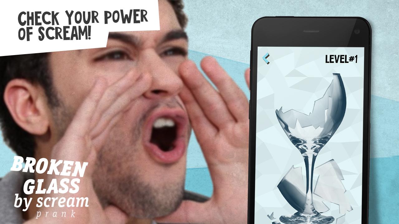 Broken glass by scream Prank