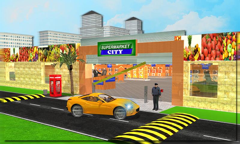 Drive through Supermarket 3D